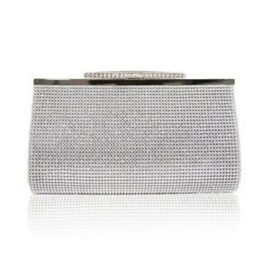 NEW CLUTCH Evening Bag Rhinestone Silver